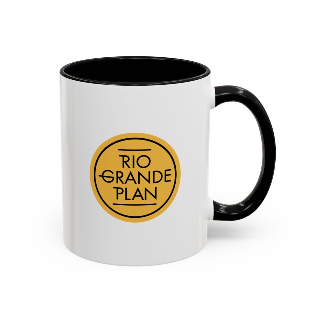 Rio Grande Plan, Yellow Button, Modern, Accent Coffee Mug (11, 15oz)