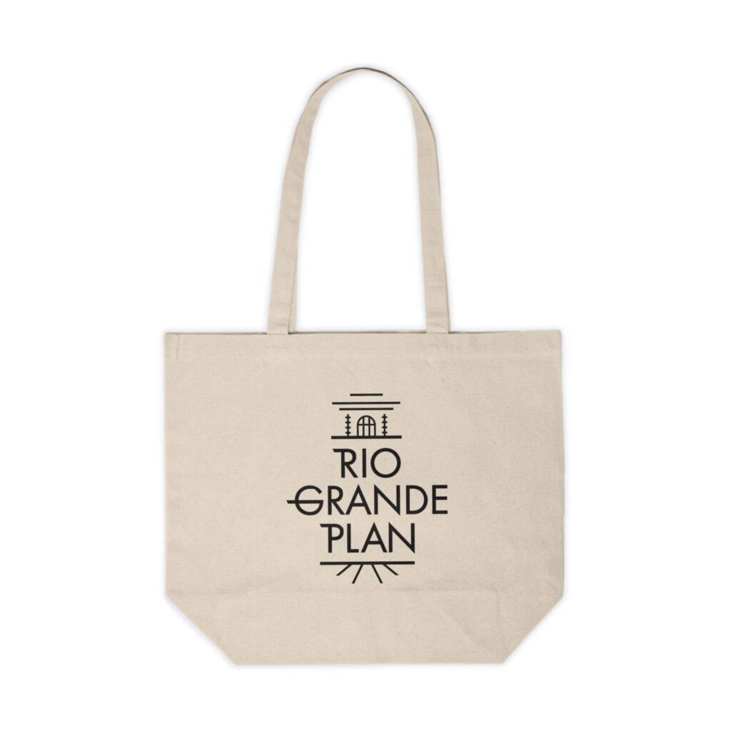 Rio Grande Plan, Canvas Shopping Tote, Modern Primary
