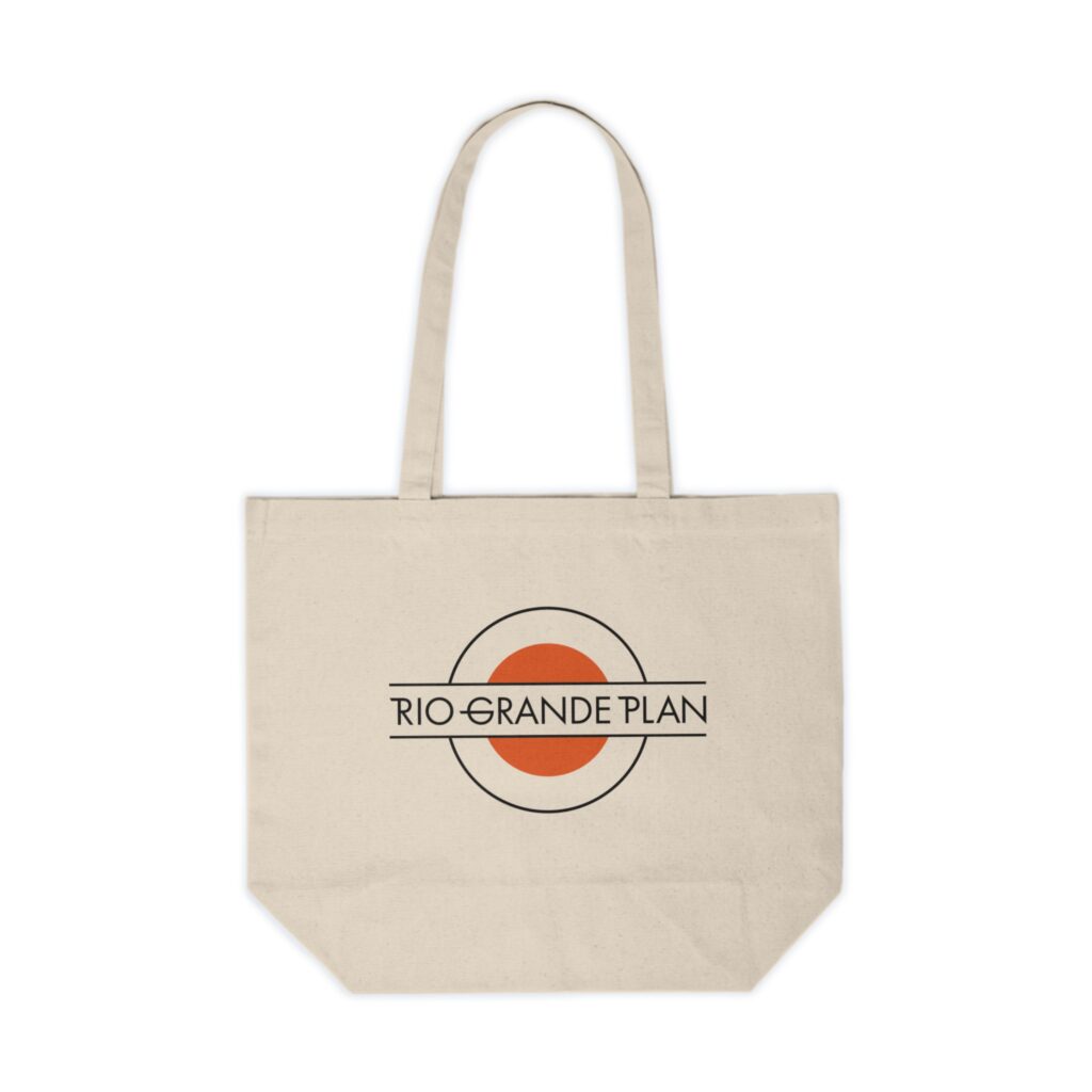 Rio Grande Plan, Canvas Shopping Tote, Modern Vintage