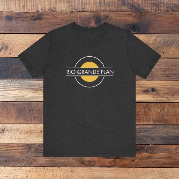 Rio Grande Plan, Modern Round Vintage, Yellow, Unisex Jersey Short Sleeve Tee - Image 25