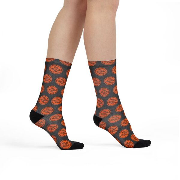 Rio Grande Plan, Classic Type, Orange Button, Sublimation Crew Socks - Image 3