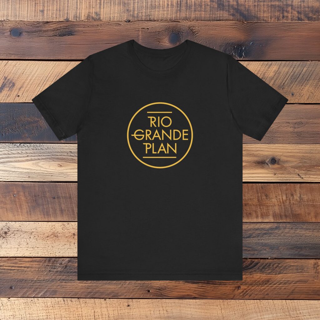 Rio Grande Plan, Modern Button, Yellow, Unisex Jersey Short Sleeve Tee