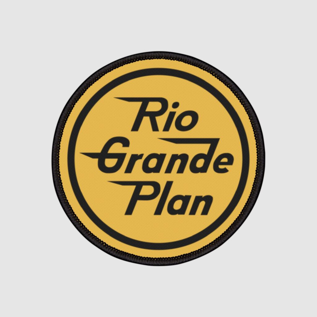 Rio Grande Depot, Iron-On Patches, Classic Type Button, Yellow/Black