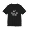 Rio Grande Plan, Unisex Jersey Short Sleeve Tee, Modern, Simple White Text - Image 3