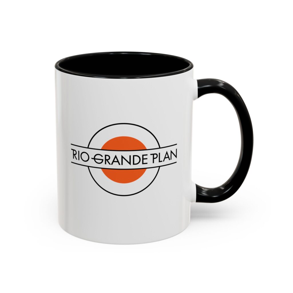 Rio Grande Plan, Vintage Modern Orange, Accent Coffee Mug (11, 15oz)