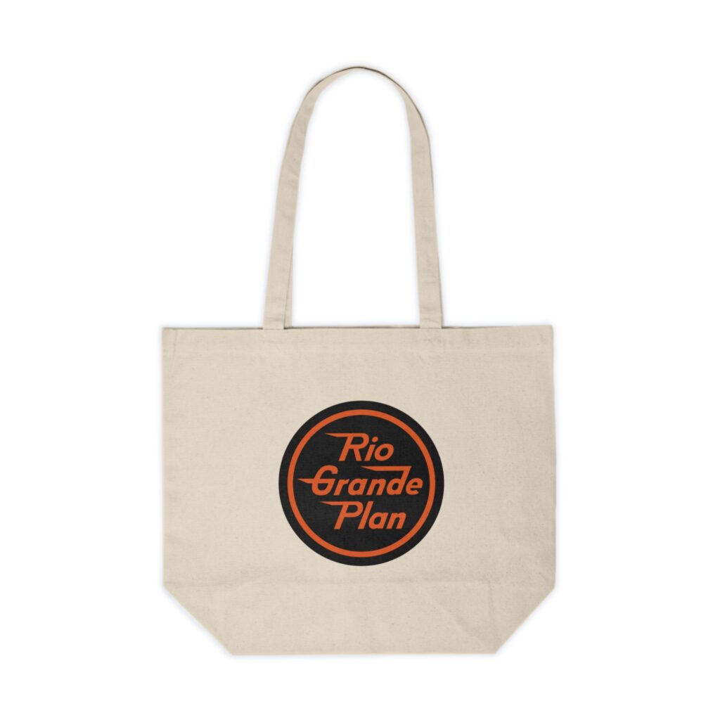 Rio Grande Plan, Canvas Shopping Tote, Classic Type Button