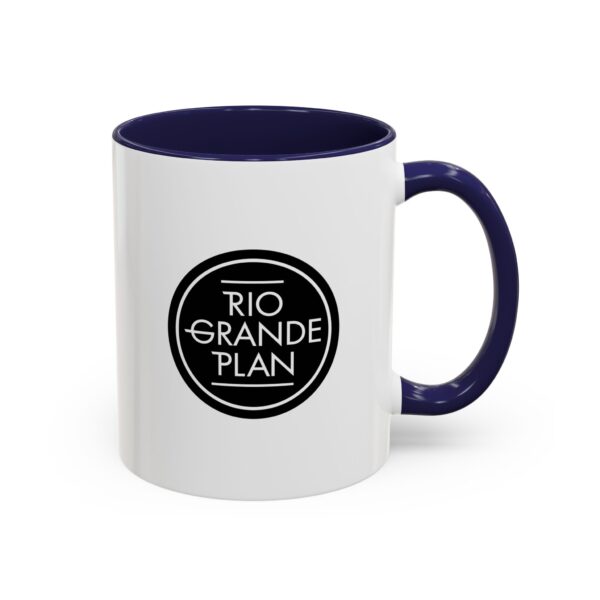 Rio Grande Plan, Black & White Button, Multiple Colors, Modern, Accent Coffee Mug (11, 15oz) - Image 6