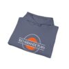 Rio Grande Plan, Modern Round Vintage, Orange, Unisex Heavy Blend™ Hooded Sweatshirt - Image 24
