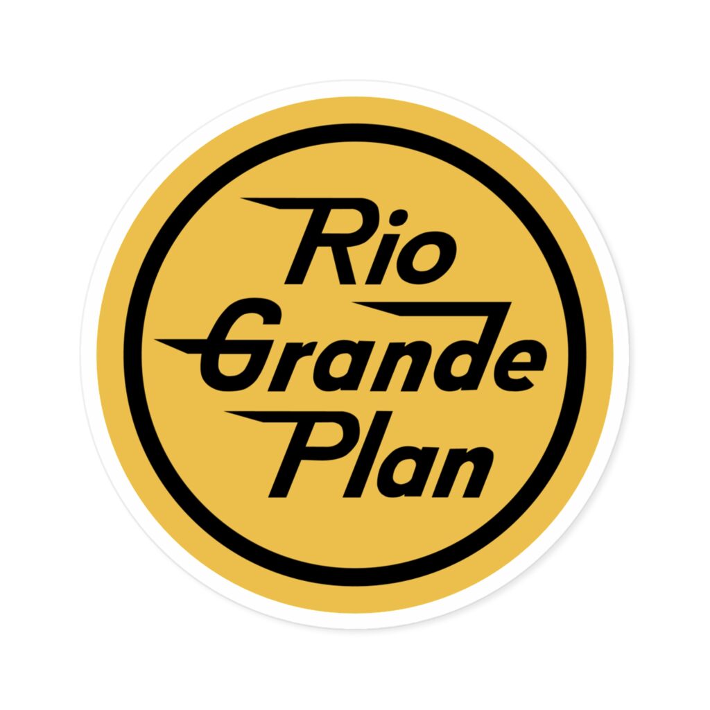 Rio Grande Plan, Classic Type, Round Stickers, Indoor/Outdoor, Yellow/Black