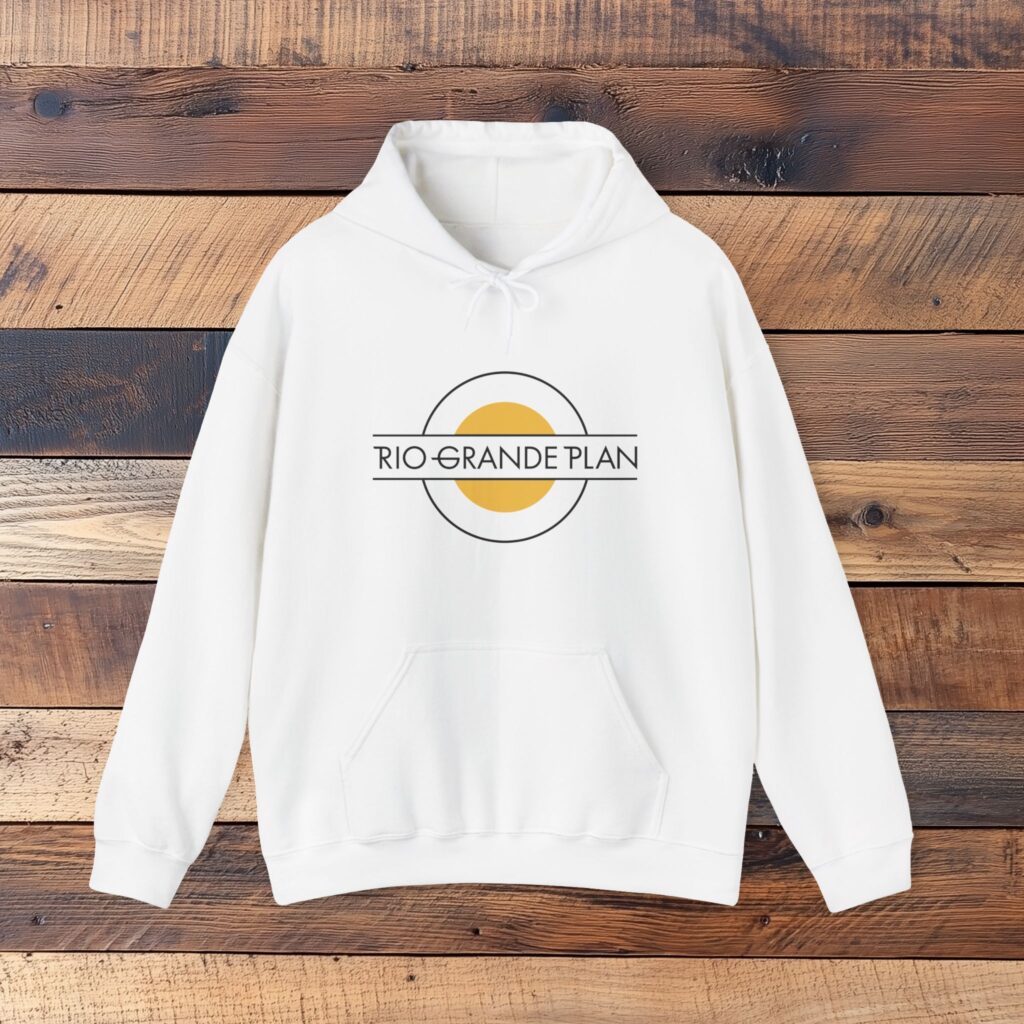 Rio Grande Plan, Modern Round Vintage, Yellow, Unisex Heavy Blend™ Hooded Sweatshirt