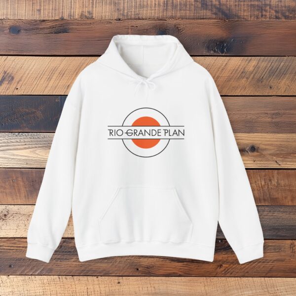 Rio Grande Plan, Modern Round Vintage, Orange, Unisex Heavy Blend™ Hooded Sweatshirt