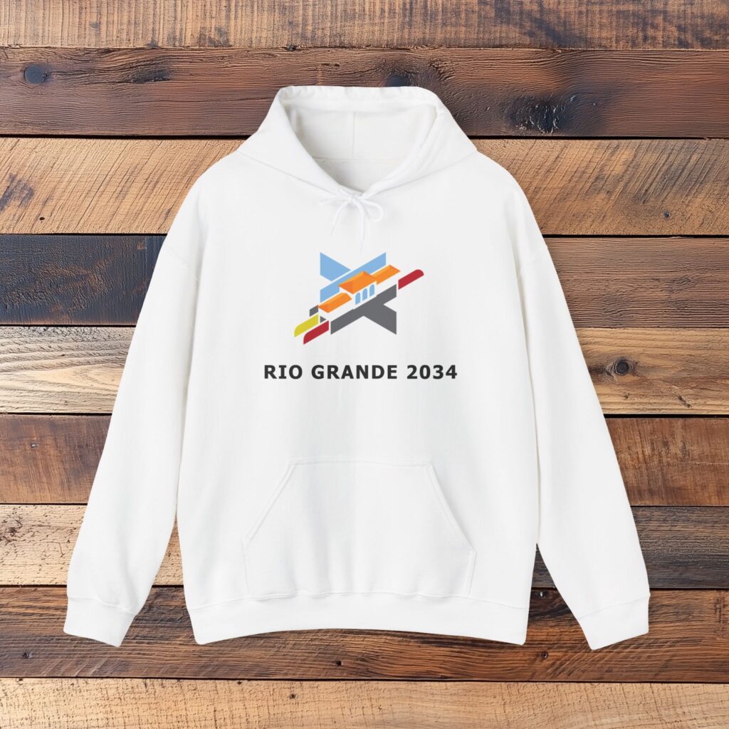 Rio Grande 2034, Modern Round Vintage, Yellow, Unisex Heavy Blend™ Hooded Sweatshirt